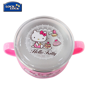 乐扣乐扣餐盒HelloKitty LKT481不锈钢儿童卡通双耳饭盒