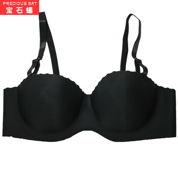 宝石蝠 一片式光面无痕<em>文胸</em> 聚拢内衣<em>胸罩</em> 半杯