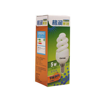 格润莱特 节能灯泡 全螺旋 5W E14小口螺灯头 黄光 （2支装） 家居餐厅床头灯光