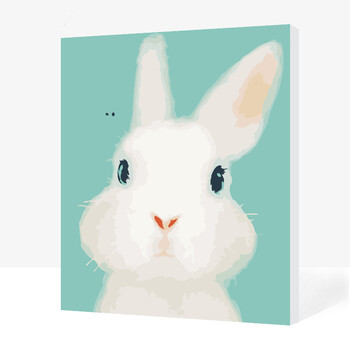 diy数字油画 儿童卡通动漫萌宠动物油彩填色装饰画小动物 猪兔马 呆萌