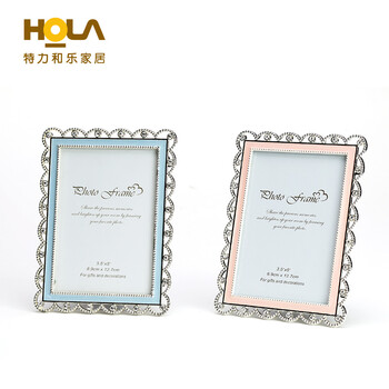 HOLA特力和乐 雅致春柔相框3.5*5相框桌面摆件饰品原特力屋 波浪蓝