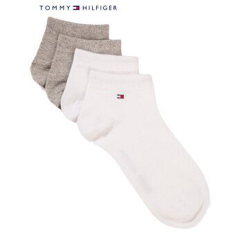 TOMMY HILFIGER品牌LOGO两双装袜子| 1M5