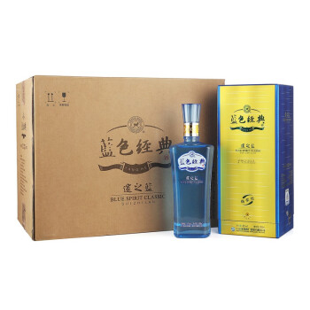 洋河蓝色经典 邃之蓝 42度 整箱装白酒 500ml*6瓶（内含3个礼袋） 口感绵柔浓香型