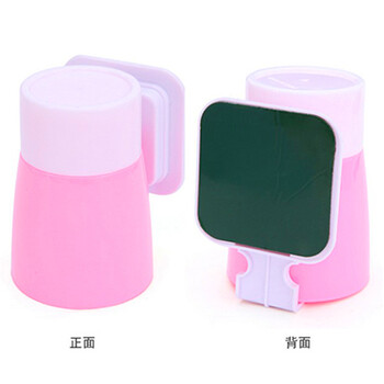 
                                        豆萁  强力无痕贴挂壁式带牙刷挂漱口杯倒扣式防尘刷牙杯家居日用品 小麦双杯(绿+紫)情侣牙刷架套装带挤牙刷器                