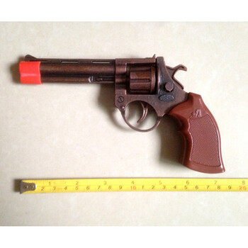 80后怀旧玩具枪左轮枪模型枪训狗练胆器砸炮枪不可发射 1把古铜色砸炮