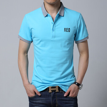 AIXMNI 2014夏装新款t恤 男 短袖t桖男款半袖衫韩版修身胖人加大码T恤货到付款 蓝色 L【图片 价格 品牌 报价】-京东商城