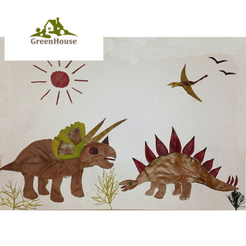 儿童树叶画 树叶粘贴画 幼儿园手工画材料树叶贴画 树叶装饰画 已压膜图片