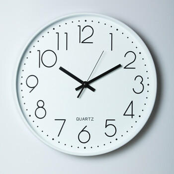 挂表钟表家用时尚墙钟石英石英钟个性简约房无声时钟英寸 2876有秒针