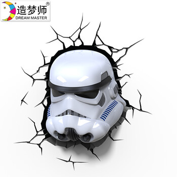 造梦师星球大战暴风骑兵StromTrooper 面具3D装饰灯壁灯创意个性