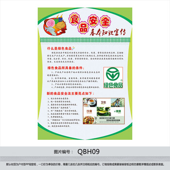 《食品安全基本知识宣传画挂图海报挂画 绿色