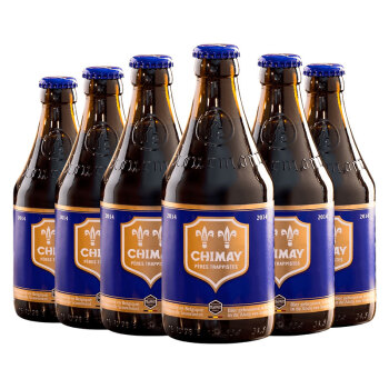 智美（Chimay）蓝帽啤酒 组合装 330ml*6瓶 修道士精酿 比利时进口