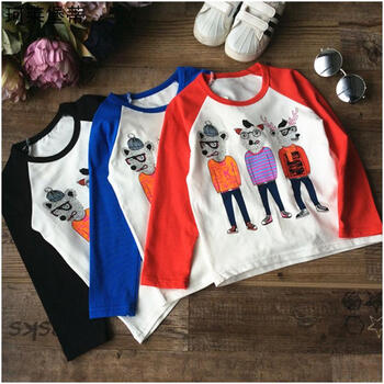 珂莱堡蒂童装 男童T恤 卡通休闲打底衫长袖20