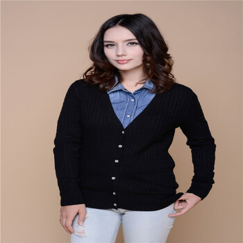 2014春季新款<em>羊绒开衫短款</em>针织衫长袖外套小