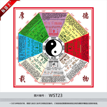 标语王 易经周易道教八卦图 八卦详解图宣传画海报 国学挂图墙贴画