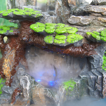 风水摆件 树脂流水工艺品 假山流水喷泉水景风水轮客厅 家居饰品