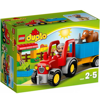 乐高LEGO儿童益智拼装积木玩具得宝系列农场拖拉机L10524新品