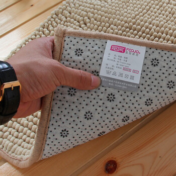 
                                        富居(FOOJO)雪尼尔吸水防滑地垫门垫30*50cm驼色                