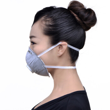 绿之源 绿呼吸N95吸杯型口罩防颗粒物呼吸器 有呼气阀 灰色5只/盒