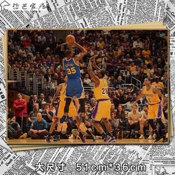 杜兰特海报nba篮球明星宿舍装饰画芯贴画寝室挂画壁纸