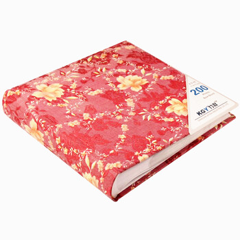 竹取相册创意礼品绸布面礼品册/影集单本放6寸(4R)照片200张 红色 6寸200张