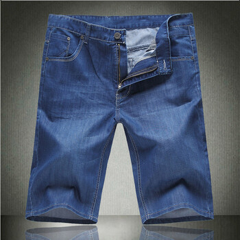 C2潮朝 加大<em>加肥</em>码号休闲<em>牛仔短裤</em> <em>男士</em>水洗薄