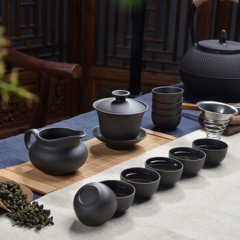 
                                        甲馨 茶具 整套紫砂功夫茶具套装件套 13件套紫砂功夫茶具                