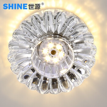 世源 LED筒灯射灯3W客厅背景墙天花灯 开孔6.0-9.0公分 CL9095 暖白光3W暗装