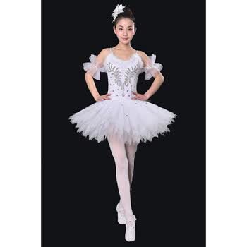 发光舞蹈服装荧光芭蕾舞裙演出婚礼表演服星光儿童蓬蓬裙 乳白色 不带