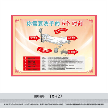 《医院洗手原因 海报 挂图 你需要洗手的5个时
