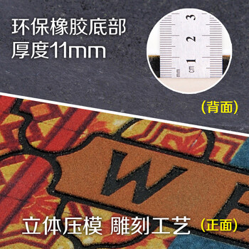 
                                        云亦YUNYI 红色大门口进门地垫 长条客厅门垫欧式家用门厅脚垫欢迎光临地毯 温馨之家 55*120 CM                