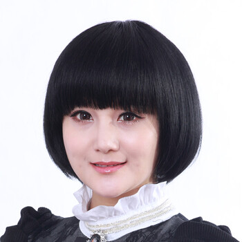黛娜儿假发 真人发套仿真发假发 短发女 真人发丝 波波头假发 圆脸修