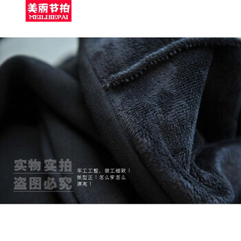美丽节拍 2015秋冬女装新款风尚韩国假两件加绒加厚打底裤包臀裙裤靴裤铅笔裤修身显瘦 黑色 加大码(120到140斤)