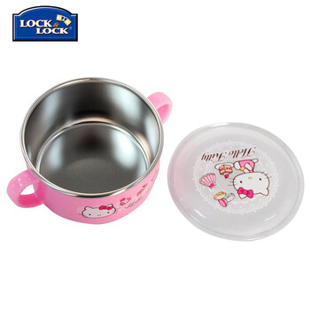 乐扣乐扣餐盒HelloKitty LKT481不锈钢儿童卡通双耳饭盒