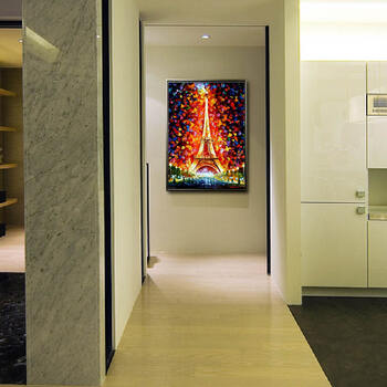 
                                        印象斑斓 Leonid Afremov系列 纯手绘油画 厚油颜料客厅卧室现代抽象装饰画刀画 O款 60X80cm                