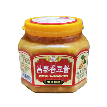 广东广州潮汕特产昌泰香豆酱黄豆酱炒菜蒸鱼调味酱 香豆酱450g/瓶*6
