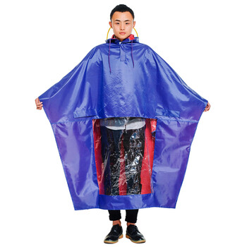 
                                        精骑士双人摩托车雨衣 加厚牛津布面料电动车摩托车雨衣 雨披 红色                