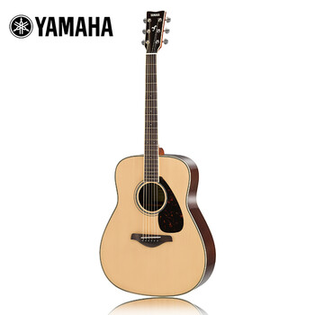 雅马哈(YAMAHA)单板吉他 民谣吉他 面单木吉他41英寸 FG830原木色玫瑰木背侧板