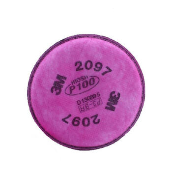 
                                                            3M 2097 P100高效滤棉 防颗粒物滤棉 有机蒸气异味 防尘焊接棉 红色                