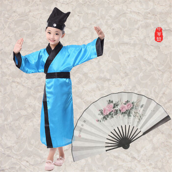 六一儿童古装幼儿园书童汉服三字经舞蹈男女童