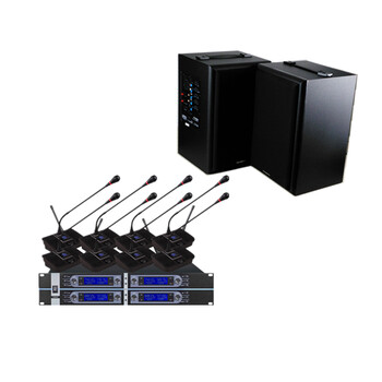 仕听M828一拖八UHF无线调频话筒 台式鹅颈会