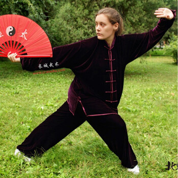 冬季金丝绒太极服 练功服 太极拳服装 功夫服装 不倒绒加厚南韩绒