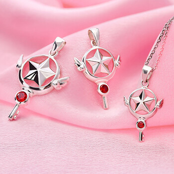 百变小樱项链 木之本樱 星之钥匙 魔法杖 动漫周