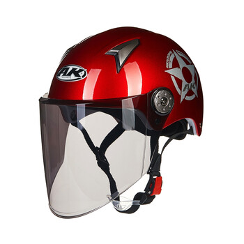 AK摩托车头盔电动车哈雷盔电瓶车夏天防晒防