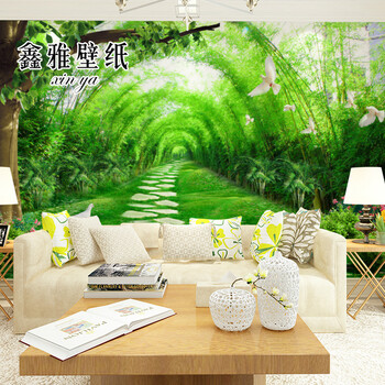 鑫雅 定制墙纸客厅沙发电视墙背景墙布壁纸空
