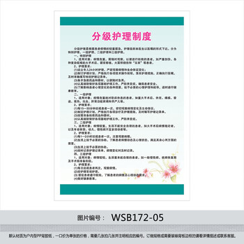 《医院护理十四项 护士14项 核心制度 贴画 分