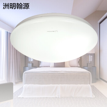 洲明翰源LED吸顶灯现代简约纯白卧室厨卫阳台书房过道灯具进口芯片HXD255 三星芯片直径26cm12W白光适用5-10平米