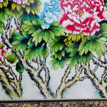 
                                        欢畅景德镇陶瓷粉彩花开富贵瓷板画 中堂客厅家居装饰画g-h13                