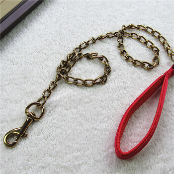 嗨派特 狗链子 钛金\/彩金 铁链狗链 宠物用品狗狗牵引绳 项圈q32 土豪金单链 5号&Phi5.0长120cm【图片 价格 品牌 报价】-京东