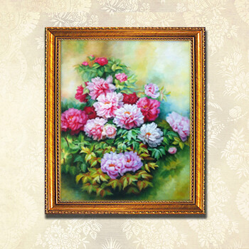 
                                        科盈家居手绘油画客厅画欧式有框画家装饰吉祥牡丹 欧式美画 高品质美式 可定做 订制 欧标艺术品级纯手绘油画 60*80 带框尺寸                