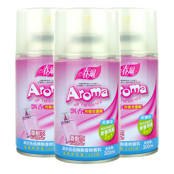 
                                        
                                                            春风 自动喷香机补充液 室内空气清新剂喷雾300ml*3瓶 酒店家用卫生间厕所除臭去异味芳香剂 3瓶（香耐）                